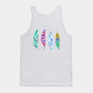 Watercolor Feathers Tank Top